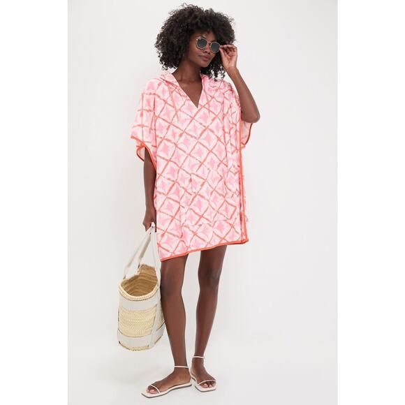 TUCKERNUCK BEACH Coral Medallion Terrycloth Cabana Coverup Size XS/S NWT - Picture 2 of 4